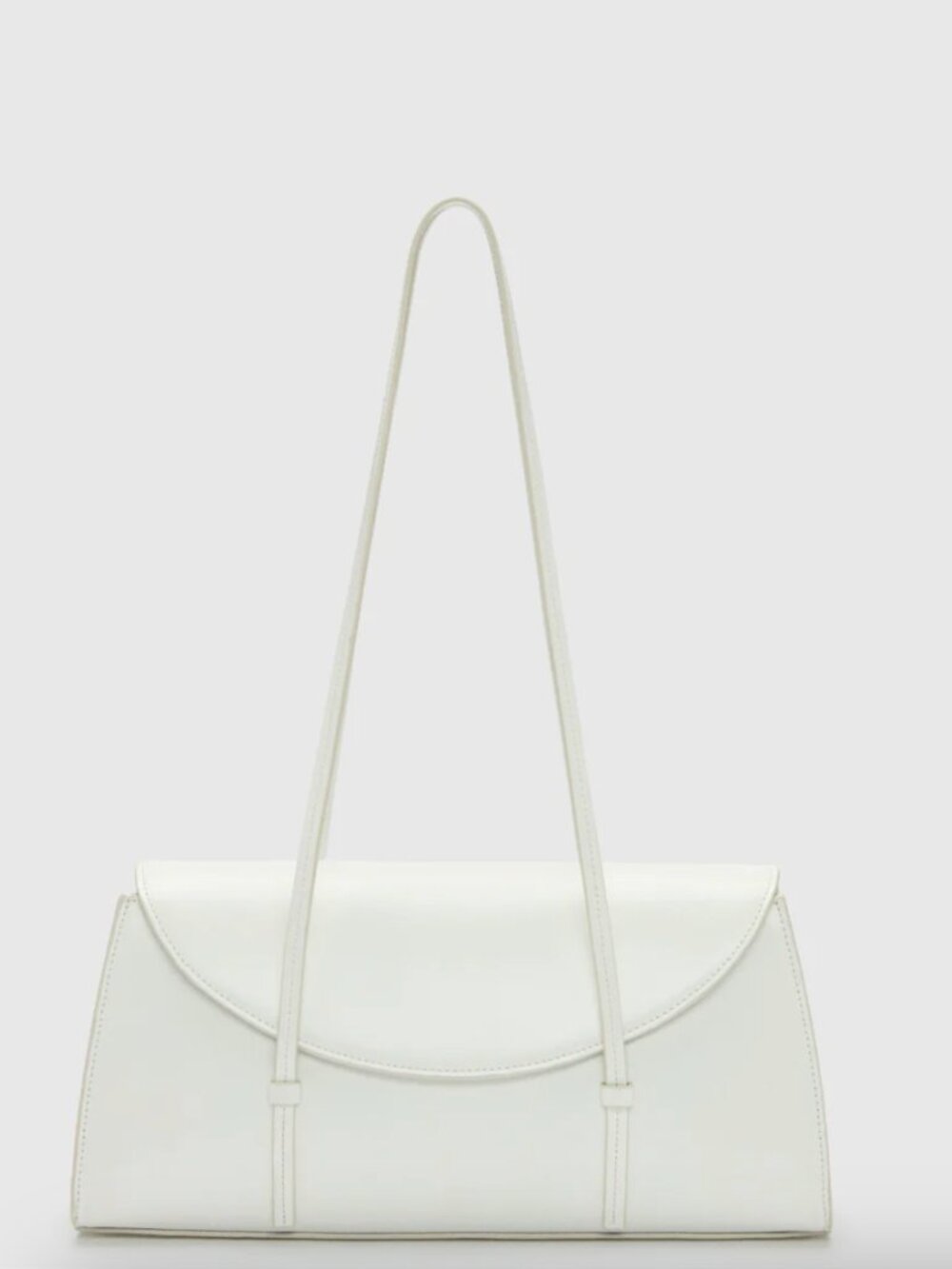 REFORMATION Elena Shoulder Bag, White Leather